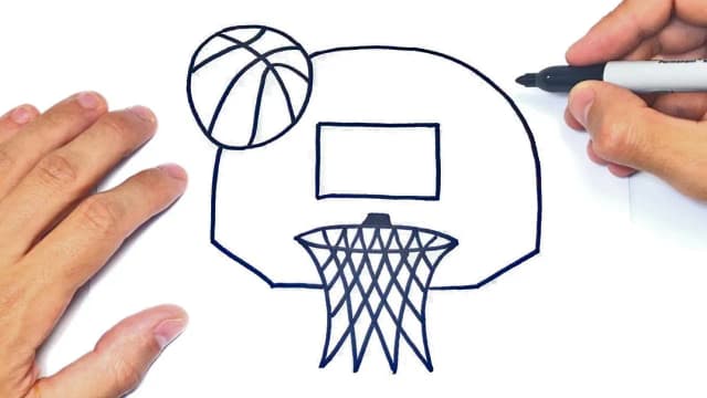 Cómo dibujar una canasta de baloncesto fácil y divertida para niños Cómo dibujar una canasta de baloncesto fácil y divertida para niños